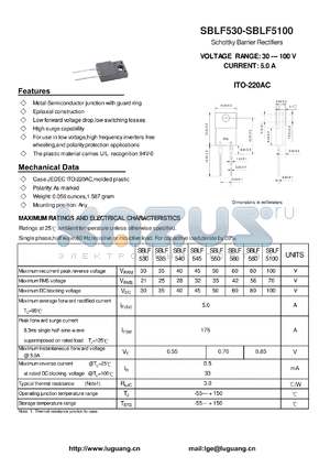 SBLF540 datasheet - Schottky Barrier Rectifiers