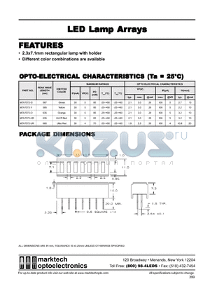 MTA7072-G datasheet - Marktech Bar Graph Array (7 Segment)