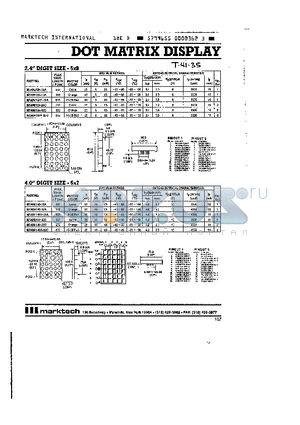 MTAN4140R-12A datasheet - DOT MATRIX DISPLAY