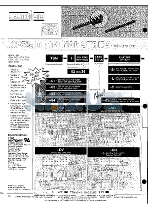 TSM-102-01-L-DH-M datasheet - TERMINAL STRIPS