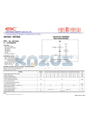 SBT20S datasheet - SCHOTTKY BARRIER RECTIFIER DIODES