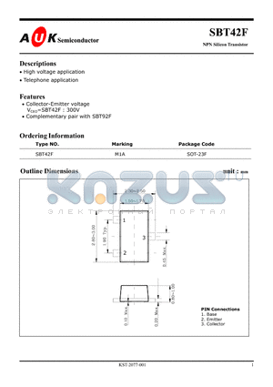 SBT42F_1 datasheet - NPN Silicon Transistor