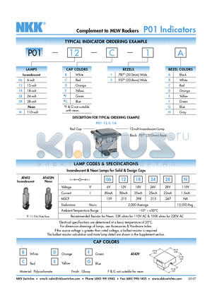 P01-06-B-2C datasheet - Complement to MLW Rockers