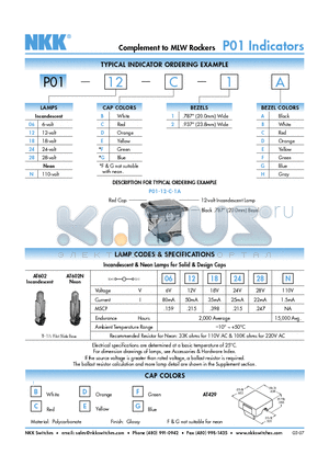 P01-06-G-1G datasheet - Complement to MLW Rockers