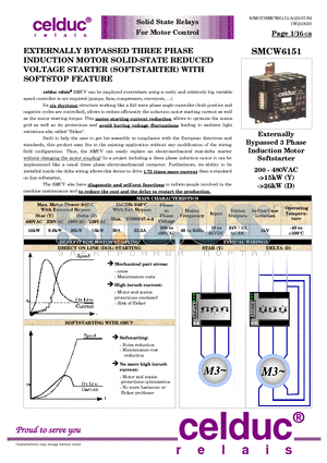 SMCW6151 datasheet - Solid State Relays For Motor Control