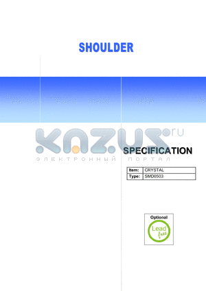 SMD0705 datasheet - CRYSTAL