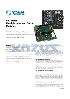 SC-6 datasheet - Multiple Input and Output Modules