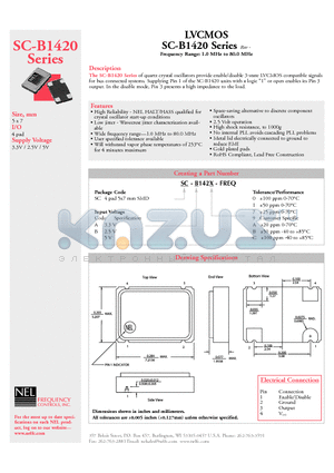 SC-A1420-FREQ datasheet - Frequency Range: 1.0 MHz to 80.0 MHz