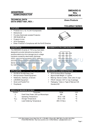 SMDA03C-G datasheet - TVS ARRAY SERIES