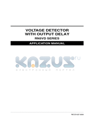 RN5VD09CA datasheet - VOLTAGE DETECTOR WITH OUTPUT DELAY