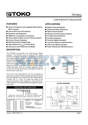 TK73223MCLH/23 datasheet - LOW DROPOUT REGULATOR