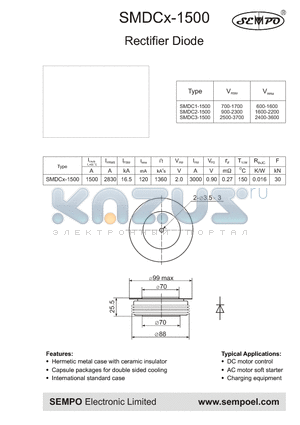 SMDC1-1500 datasheet - RECTIFIER DIODE