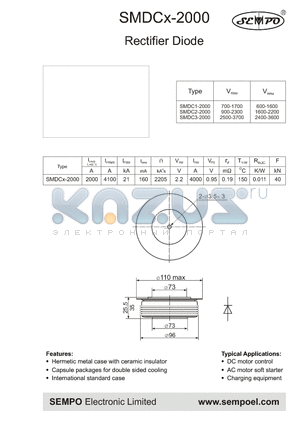 SMDC1-2000 datasheet - RECTIFIER DIODE