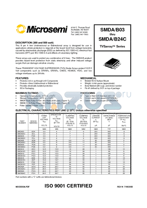 SMDB12C datasheet - TVSarray Series