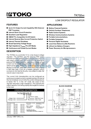 TK73280MCLH/80 datasheet - LOW DROPOUT REGULATOR