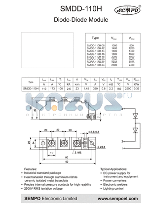 SMDD-110H datasheet - DIODE-DIODE MODULE