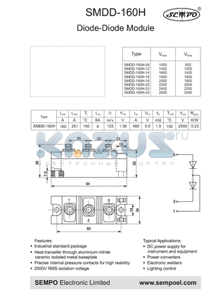 SMDD-160H-12 datasheet - Diode-Diode Module