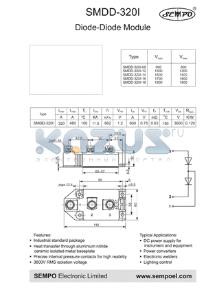SMDD-320I-12 datasheet - Diode-Diode Module