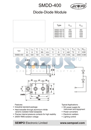 SMDD-400-16 datasheet - Diode-Diode Module