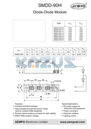 SMDD-90H datasheet - DIODE-DIODE MODULE