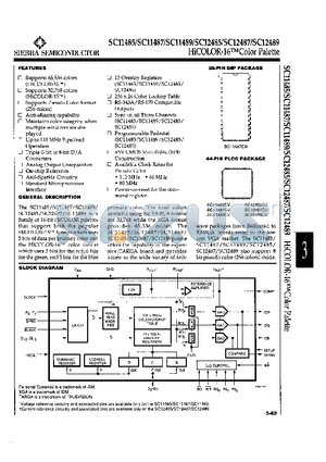 SC12485CV-110 datasheet - HiCOLOR-16 Color Palette