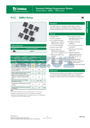 SMDJ120CA datasheet - Transient Voltage Suppression Diodes