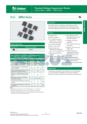 SMDJ14A datasheet - Transient Voltage Suppression Diodes