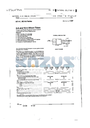 SC141B datasheet - 6-A AND 10-A SILICON TRIACS