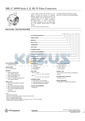 TKJA0S11AMMP datasheet - Filter Connectors