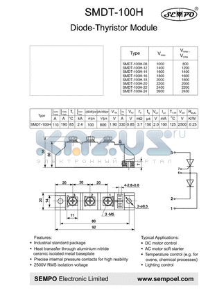 SMDT-100H-08 datasheet - Diode-Thyristor Module