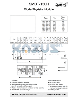 SMDT-130H-20 datasheet - Diode-Thyristor Module