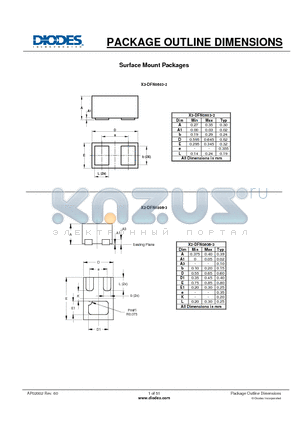 X2-DFN1006-2 datasheet - PACKAGE OUTLINE DIMENSIONS