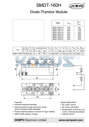 SMDT-160H-18 datasheet - Diode-Thyristor Module