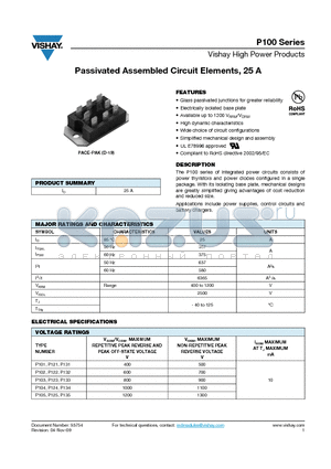 P103 datasheet - Passivated Assembled Circuit Elements, 25 A