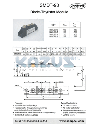 SMDT-90-08 datasheet - Diode-Thyristor Module