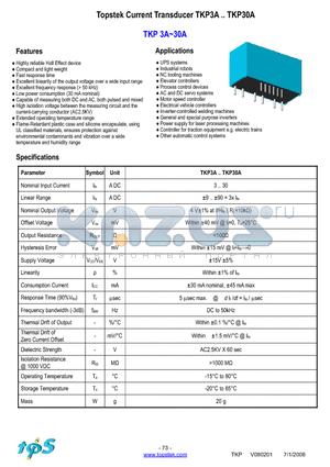 TKP6A datasheet - Topstek Current Transducer