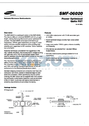 SMF06020 datasheet - Power Optimized GaAs FET