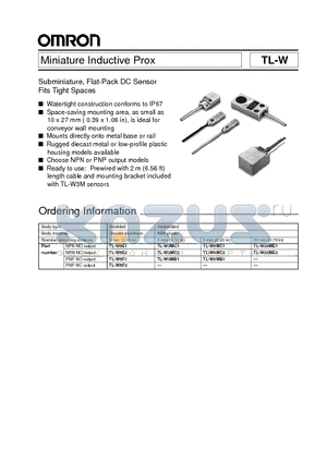 TL-W datasheet - Miniature Inductive Prox