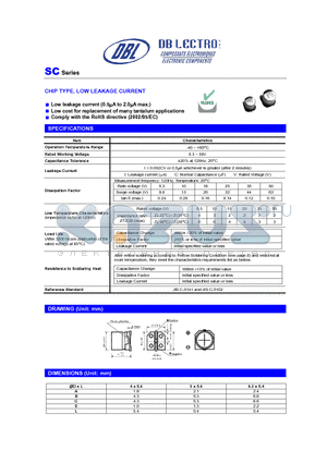 SC1A101KC datasheet - CHIP TYPE, LOW LEAKAGE CURRENT
