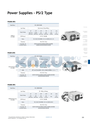 PS300-XP2 datasheet - Power Supplies