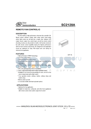 SC2128A-L52B datasheet - REMOTE FAN CONTROL IC