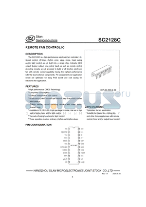 SC2128C-C43D datasheet - REMOTE FAN CONTROL IC