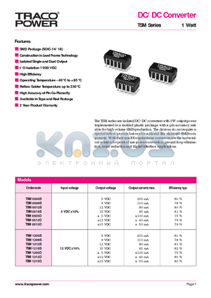 TSM0509S datasheet - DC/DC Converter