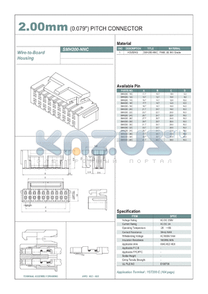 SMH200-24C datasheet - 2.00mm PITCH CONNECTOR