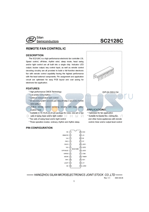 SC2128C-M43S datasheet - REMOTE FAN CONTROL IC