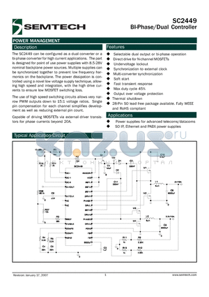 SC2449ISWTRT datasheet - BI-Phase/Dual Controller