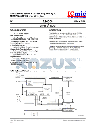 X24C08S14G-3 datasheet - Serial E2PROM