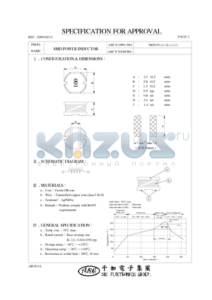 SR3015330KL datasheet - SMD POWER INDUCTOR