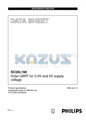SC28L198A1 datasheet - Octal UART for 3.3V and 5V supply voltage