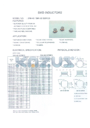 SMI-40-680 datasheet - SMD INDUCTORS